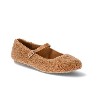 Tan Plush Ballet Flats